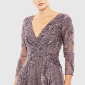 Mac Duggal Lavender 3/4 Sleeve Dress - Size 18 - Used